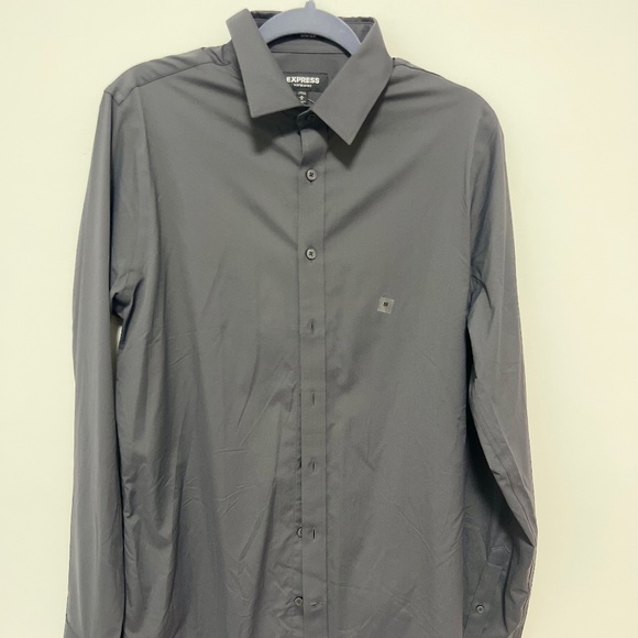 Slim Solid Stretch 1MX Dress Shirt - Picture 1 of 5